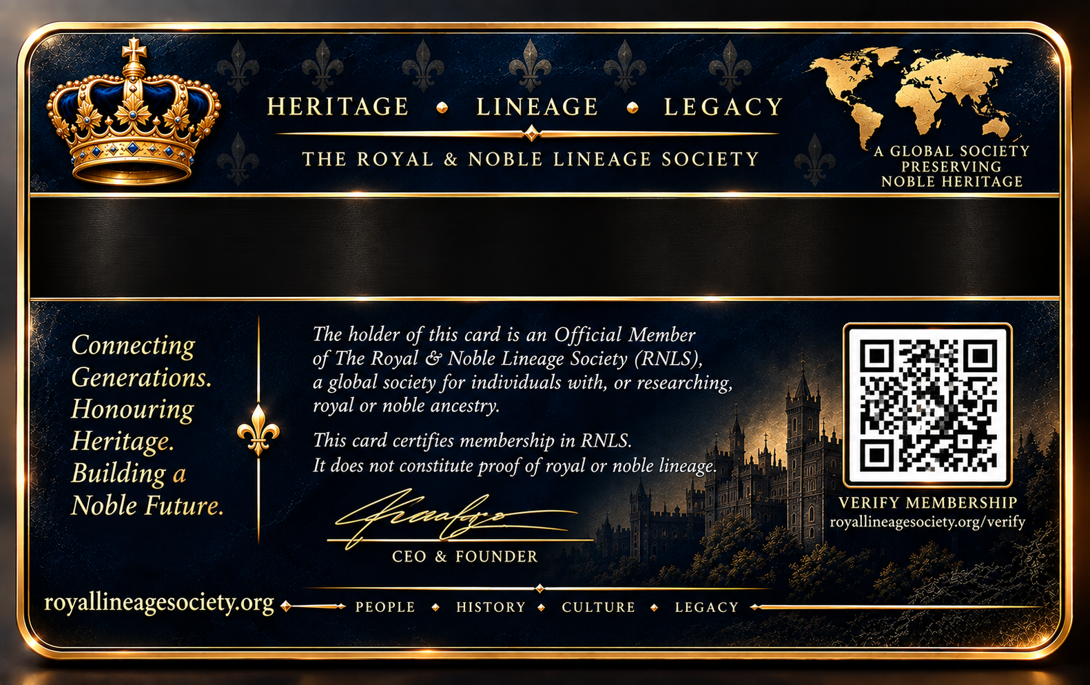 RNLS official membership card back